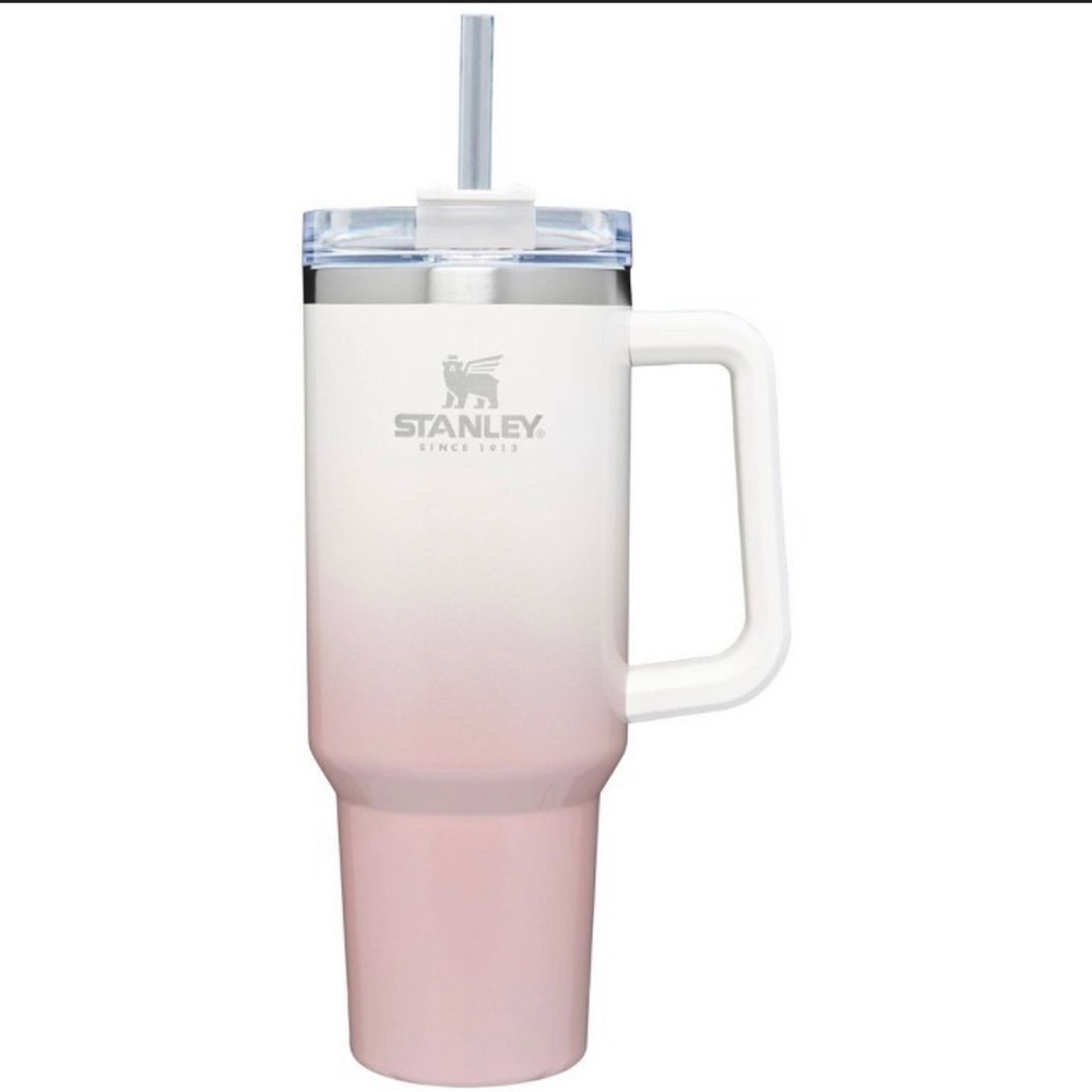 Pearl White Pink Parfait Ombré Stanley Quencher 40oz